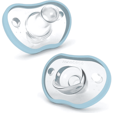 Nanobébé Flexy Napp Silikon 0-3 Mån 2-pack Ljusblå
