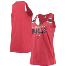 Tops New Era Women's Heathered Red Chicago Bulls Scoop-Neck Racerback Tank Top Heathered Red Medium