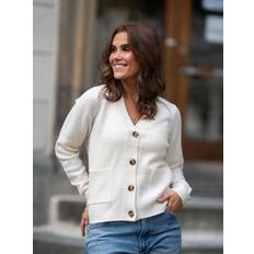 Natur Koftor Selected Femme SlfAna LS Knit Cardigan - Beige