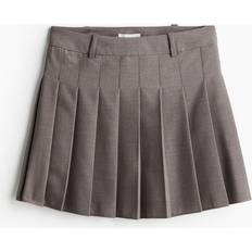 H&M Women Skirts H&M Pleated Mini Skirt Gray