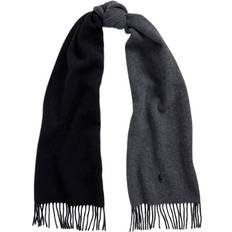 Polo Ralph Lauren Fringetrim Wool Scarf One Halstørklæder Uld hos Magasin Black/charcoal