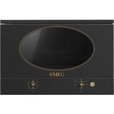 Smeg Fristående Mikrovågsugnar Smeg MP822NAO Integrerad Mikrovågsugn Antracit