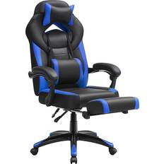 Songmics Gaming Chair with Headrest and Lumbar, Black Blue