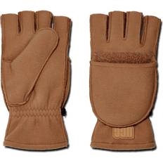 Men - Polyester Mittens UGG Men's Bonded Fleece Flip Mitten, Chestnut, Large/X-Large