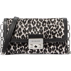 Leopard Crossbody Bags Michael Kors Tribeca Large Leopard Print Calf Hair Convertible Crossbody Bag - Black Combo