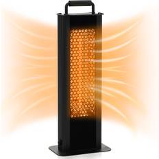 1200W Outdoor Portable Electric Heater with Double-Sided Heating-Black