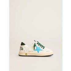 GOLDEN GOOSE Ball Star Young Avec Étoile Turquoise Et Contrefort En Daim Vert