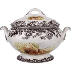 With Handles Soup Bowls Spode Woodland Rabbit, Quail Soup Bowl 15" 1.06gal