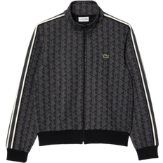 Paris Zip Up Jacquard Track Jacket - Black/Dark Grey