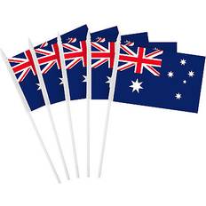 Plastic Flags G128 12 australia australian stick flags in, printed poly