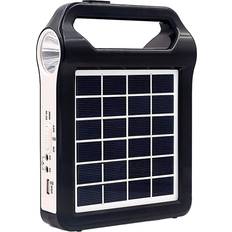 HCSC 220V 2400mah portable solar panel power system usb charging generator camping with led abs solar panel kit light 6v/2w