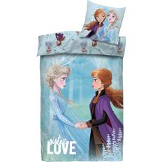 Påslakanset anna elsa frost Barnrum Frost Elsa & Anna Junior Bedding Set 100x140cm