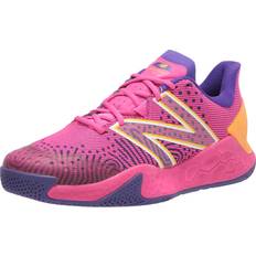 Racket Sport Shoes New Balance Women's Fresh Foam X Lav V2 Hard Court Tennis Shoe, Pink Glo/Deep Violet, Wide