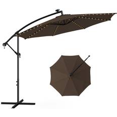 303 CM Solar-Powered Patio Offset Umbrella with 112