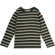 9-12M Bluser & Tunikaer Petit Piao Bluse Striber Emerald green multi stripe