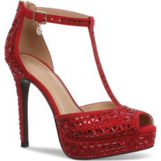 Shoes Thalia Sodi Women's Chacey Embellished T-Strap Platform Pumps Red Mc 10.5M