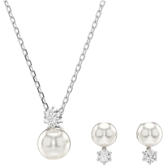 Set di gioielli Swarovski Matrix Set - Silver/White/Transparent