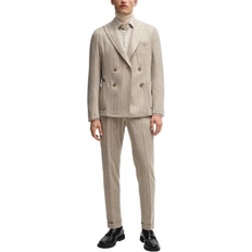 Slim Suits Boss by Hugo Boss Men's Slim-Fit Suit Open Beige 42R