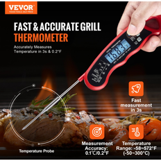 Rojo Termómetros de carne VEVOR Waterproof Ultra Fast Thermometer with Backlight Termómetro de carne