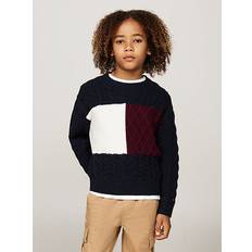 Tommy Hilfiger Striktrøjer Børnetøj Tommy Hilfiger Colour-Blocked Cable Knit Jumper DESERT SKY