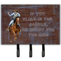 Brown Horse Saddles Caroline's Treasures Roper Horse If You Climb in The Saddle 8" X 8.25" W X 0.65" Wayfair Brown 8" X 8.25" W X 0.65" D