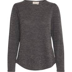 Fransa TEE Dam Långärmade T-shirts Magasin Charcoal Melange