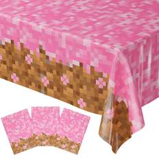 Blue Table Decorations Blue orchards pixel flower table cover pack of 3 girl gamer party decoratio. 0.77 Pounds