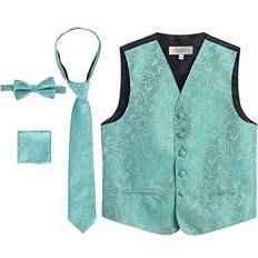 Cheap Suits Children's Clothing Gioberti Boy's Piece Formal Paisley Vest Set, Mint