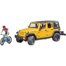 Bruder Play Set Bruder Jeep Wrangler Rubicon with Mountain Bike and Male Cyclist 02543