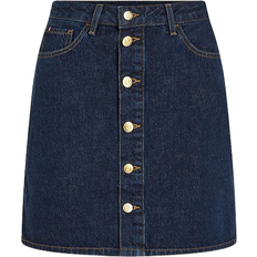 Jeansröcke - Slim-fit Tommy Hilfiger High Rise Button Thru Denim Mini Skirt - Cler