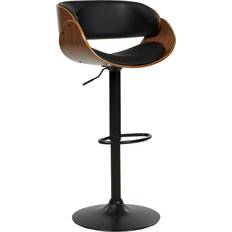 Beliani Baku II Black/Walnut Bar Stool 107cm