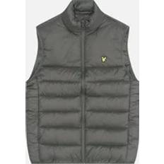 5XL Vests Lyle And Scott Men's Wadded Gilet Plus Green