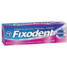 Dental Fixatives Fixodent denture adhesives cream, original