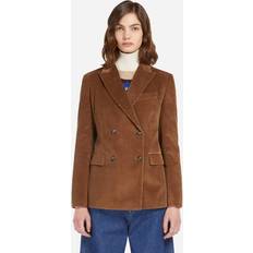 Femme - Marron Costumes Corduroy Double Breasted Blazer - Brown