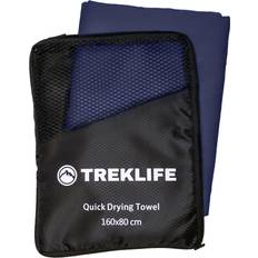 Badehåndklæder Treklife Hurtigtørrende microfiber Badehåndklæde Blå (160x80cm)