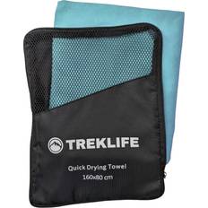 Badehåndklæder Treklife Hurtigtørrende microfiber Badehåndklæde Blå (160x80cm)