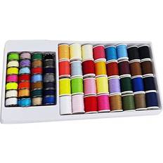 Wangcl Sewing Machine Bobbins Thread 60 Pcs Sewing Bobbins Travel Kit Multi-Color with Storage Box Thread Embroidery Machine Accessories