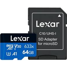 Memory Cards & USB Flash Drives LEXAR High Performance 633x MicroSD 64GB, LSDMI64GBB633A