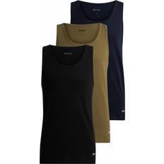 HUGO BOSS Baumwolle Tanktops HUGO BOSS Classic Tank Top 3-pack - Black/Green/Blue