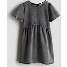 Dresses H&M Girls Grey Denim-look jersey dress 8-10Y