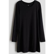 Round Dresses H&M Girls Black Long-sleeved jersey dress 12-14Y