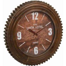 Red Wall Clocks Alexandra House Living Red Fir wood Wall Clock