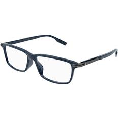 Glasögon & Läsglasögon Montblanc Man MB0217O 003 Optical Brushes Acetat Blue