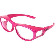 Pink Eye Protections Global Vision Escort Clear Lens Fit Over Glasses Safety Glasses ANSI Z87.1 Safety Rated Eyewear Pink Frame Clear Lens