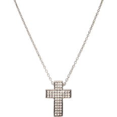 Chiara Ferragni Square Pendant Necklace - Silver/Transparent