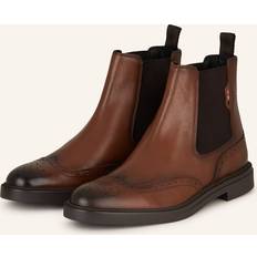 Läder Elastiska Herrboots - Brun