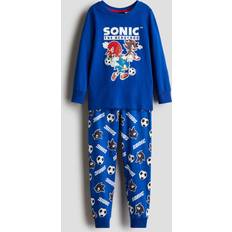 Blue Night Garments H&M Boys Blue Printed cotton jersey pyjamas 2-4Y