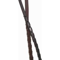 Reins ProAm Stud Hook Laced Reins Oversize Brown Oversize