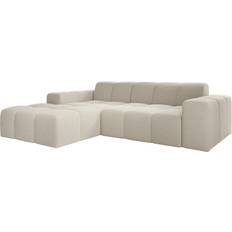 Beige - Ecksofas Juskys Merano Links Sofa 3-Sitzer