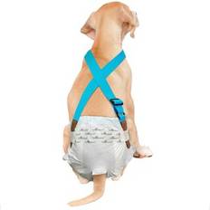 Paw inspired dog diaper suspenders with fasteners beige